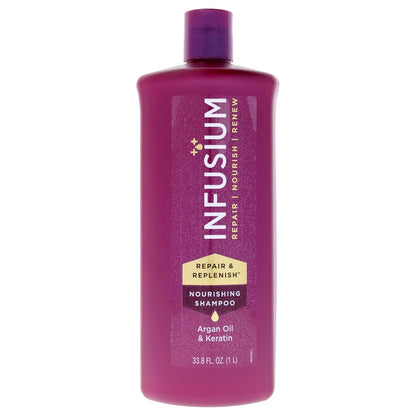 Repair and Replenish Nourishing Shampoo - Hydrating and Clarifying Shampoo for Build up - Ceramides, Keratin, and Argan Oil - 33.8 Oz